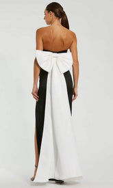 Strapless Ruched Detail Prom Gown